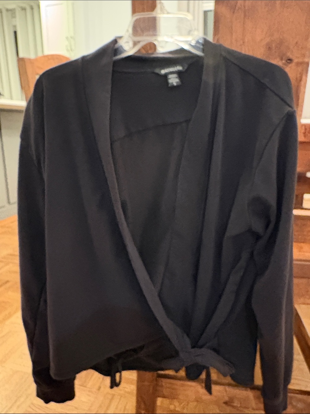 Athleta | Black Wrap Tie Jacket. Size Large.